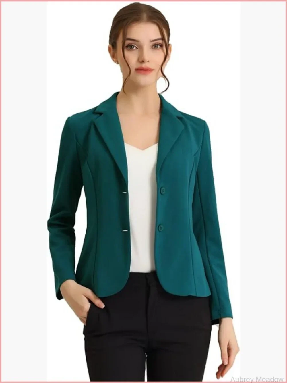 Women's Work Office Blazer Stretch Lapel Collar Long Sleeve Jacket Suit Blazer